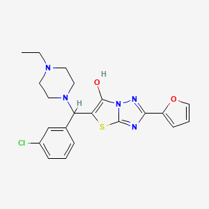 5-((3-Chlorophenyl)(4-ethylpiperazin-1-yl)methyl)-2-(furan-2-yl)thiazolo[3,2-b][1,2,4]triazol-6-ol