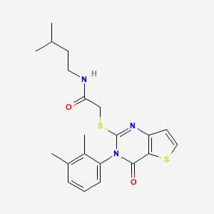 2-{[3-(2,3-dimethylphenyl)-4-oxo-3,4-dihydrothieno[3,2-d]pyrimidin-2-yl]sulfanyl}-N-(3-methylbutyl)acetamide