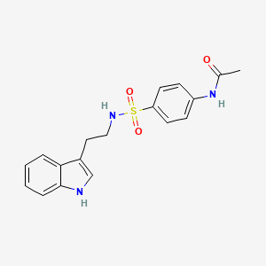 molecular formula C18H19N3O3S B2938707 N-[4-[2-(1H-吲哚-3-基)乙基磺酰胺基]苯基]乙酰胺 CAS No. 33284-06-9