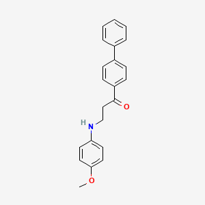 molecular formula C22H21NO2 B2938721 1-[1,1'-Biphenyl]-4-yl-3-(4-methoxyanilino)-1-propanone CAS No. 279672-28-5