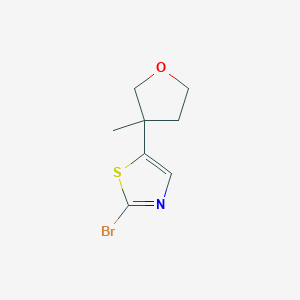 molecular formula C8H10BrNOS B2938727 2-Bromo-5-(3-methyloxolan-3-yl)-1,3-thiazole CAS No. 1893559-52-8