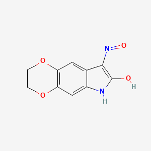 8-(hydroxyimino)-2H,3H,6H,7H,8H-[1,4]dioxino[2,3-f]indol-7-one