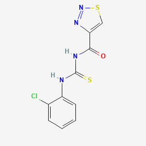 molecular formula C10H7ClN4OS2 B2938762 N-(2-chlorophenyl)-N'-(1,2,3-thiadiazol-4-ylcarbonyl)thiourea CAS No. 185539-74-6