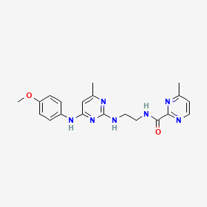 N-(2-((4-((4-methoxyphenyl)amino)-6-methylpyrimidin-2-yl)amino)ethyl)-4-methylpyrimidine-2-carboxamide