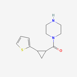 molecular formula C12H16N2OS B2938766 Piperazinyl 2-(2-thienyl)cyclopropyl ketone CAS No. 1204298-14-5