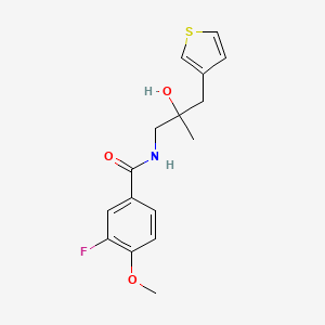 molecular formula C16H18FNO3S B2938767 3-fluoro-N-{2-hydroxy-2-[(thiophen-3-yl)methyl]propyl}-4-methoxybenzamide CAS No. 2097920-70-0