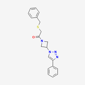 2-(benzylthio)-1-(3-(4-phenyl-1H-1,2,3-triazol-1-yl)azetidin-1-yl)ethanone