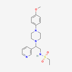 N-[2-[4-(4-methoxyphenyl)piperazin-1-yl]-2-pyridin-3-ylethyl]ethanesulfonamide