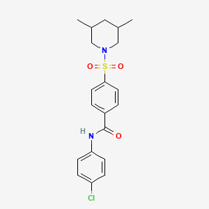 N-(4-chlorophenyl)-4-((3,5-dimethylpiperidin-1-yl)sulfonyl)benzamide