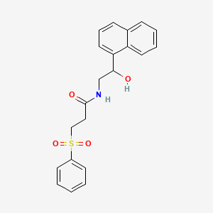 N-(2-hydroxy-2-(naphthalen-1-yl)ethyl)-3-(phenylsulfonyl)propanamide