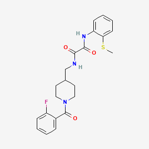 N1-((1-(2-fluorobenzoyl)piperidin-4-yl)methyl)-N2-(2-(methylthio)phenyl)oxalamide