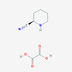 molecular formula C8H12N2O4 B2938781 (2R)-piperidine-2-carbonitrile; oxalic acid CAS No. 2173637-31-3