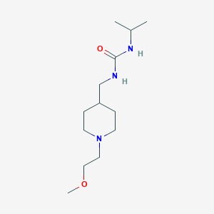 molecular formula C13H27N3O2 B2938787 1-异丙基-3-((1-(2-甲氧基乙基)哌啶-4-基)甲基)脲 CAS No. 1211307-40-2