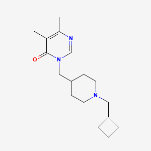molecular formula C17H27N3O B2938788 3-{[1-(Cyclobutylmethyl)piperidin-4-yl]methyl}-5,6-dimethyl-3,4-dihydropyrimidin-4-one CAS No. 2200035-33-0