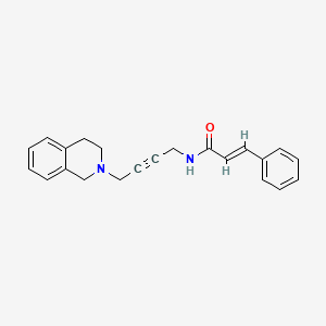 molecular formula C22H22N2O B2938789 N-(4-(3,4-二氢异喹啉-2(1H)-基)丁-2-炔-1-基)肉桂酰胺 CAS No. 1351663-73-4