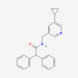 molecular formula C23H22N2O B2938835 N-[(5-cyclopropylpyridin-3-yl)methyl]-2,2-diphenylacetamide CAS No. 2097890-34-9
