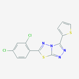 molecular formula C13H6Cl2N4S2 B293884 6-(2,4-Dichlorophenyl)-3-(2-thienyl)[1,2,4]triazolo[3,4-b][1,3,4]thiadiazole 