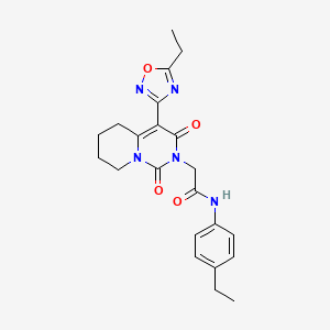 2-[4-(5-ethyl-1,2,4-oxadiazol-3-yl)-1,3-dioxo-5,6,7,8-tetrahydro-1H-pyrido[1,2-c]pyrimidin-2(3H)-yl]-N-(4-ethylphenyl)acetamide