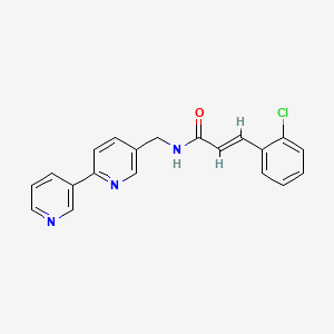 molecular formula C20H16ClN3O B2938844 (E)-N-([2,3'-bipyridin]-5-ylmethyl)-3-(2-chlorophenyl)acrylamide CAS No. 2035001-50-2