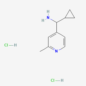 molecular formula C10H16Cl2N2 B2938845 Cyclopropyl(2-methylpyridin-4-yl)methanamine dihydrochloride CAS No. 2197053-04-4