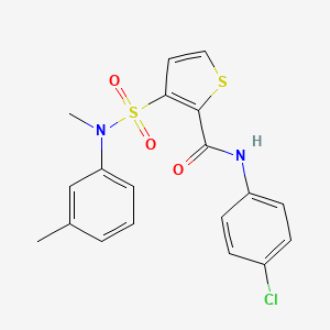 molecular formula C19H17ClN2O3S2 B2938855 N-(4-chlorophenyl)-3-(N-methyl-N-(m-tolyl)sulfamoyl)thiophene-2-carboxamide CAS No. 1207034-54-5