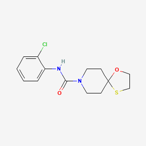 molecular formula C14H17ClN2O2S B2938859 N-(2-chlorophenyl)-1-oxa-4-thia-8-azaspiro[4.5]decane-8-carboxamide CAS No. 1351633-78-7