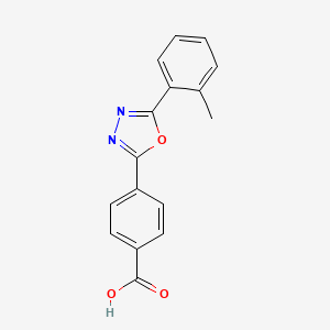 molecular formula C16H12N2O3 B2938861 4-[5-(2-Methylphenyl)-1,3,4-oxadiazol-2-yl]benzoic acid CAS No. 924020-62-2