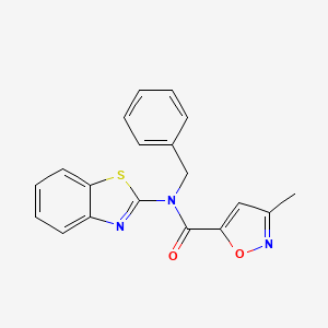 molecular formula C19H15N3O2S B2938875 N-(苯并[d]噻唑-2-基)-N-苄基-3-甲基异恶唑-5-甲酰胺 CAS No. 946317-45-9