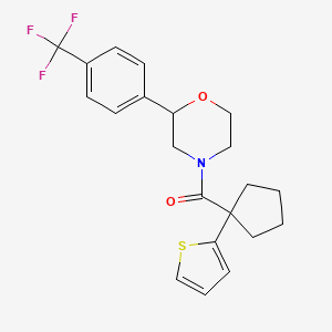 (1-(Thiophen-2-yl)cyclopentyl)(2-(4-(trifluoromethyl)phenyl)morpholino)methanone
