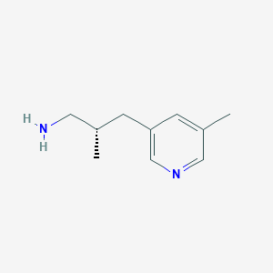molecular formula C10H16N2 B2938878 (2S)-2-Methyl-3-(5-methylpyridin-3-yl)propan-1-amine CAS No. 2248171-71-1