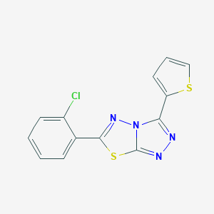 molecular formula C13H7ClN4S2 B293888 6-(2-Chlorophenyl)-3-(2-thienyl)[1,2,4]triazolo[3,4-b][1,3,4]thiadiazole 