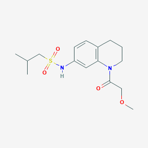 molecular formula C16H24N2O4S B2938882 N-(1-(2-methoxyacetyl)-1,2,3,4-tetrahydroquinolin-7-yl)-2-methylpropane-1-sulfonamide CAS No. 1171213-10-7