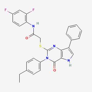 N-(2,4-difluorophenyl)-2-((3-(4-ethylphenyl)-4-oxo-7-phenyl-4,5-dihydro-3H-pyrrolo[3,2-d]pyrimidin-2-yl)thio)acetamide