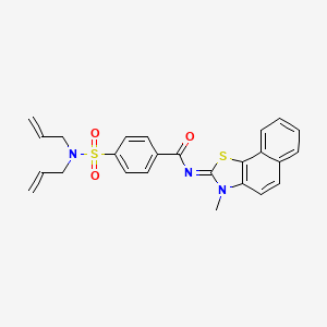 molecular formula C25H23N3O3S2 B2938889 4-[bis(prop-2-enyl)sulfamoyl]-N-(3-methylbenzo[g][1,3]benzothiazol-2-ylidene)benzamide CAS No. 441290-91-1