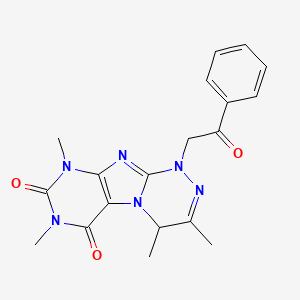 3,4,7,9-Tetramethyl-1-phenacyl-4H-purino[8,7-c][1,2,4]triazine-6,8-dione