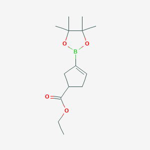 Ethyl 3-(4,4,5,5-tetramethyl-1,3,2-dioxaborolan-2-yl)cyclopent-3-ene-1-carboxylate