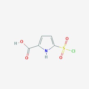 molecular formula C5H4ClNO4S B2938912 5-(Chlorosulfonyl)-1H-pyrrole-2-carboxylic acid CAS No. 1369232-61-0