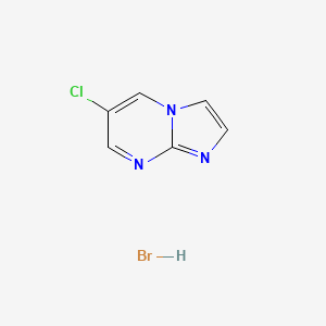 molecular formula C6H5BrClN3 B2938915 6-氯咪唑并[1,2-a]嘧啶氢溴酸盐 CAS No. 2198795-14-9