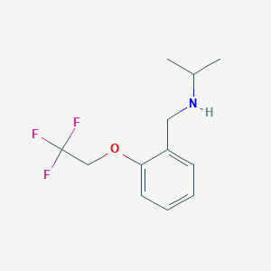N-[[2-(2,2,2-trifluoroethoxy)phenyl]methyl]propan-2-amine