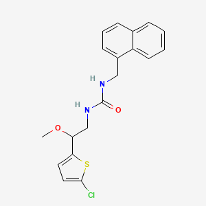 molecular formula C19H19ClN2O2S B2938919 1-(2-(5-氯噻吩-2-基)-2-甲氧基乙基)-3-(萘-1-基甲基)脲 CAS No. 2034258-80-3