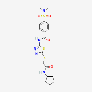 N-(5-((2-(cyclopentylamino)-2-oxoethyl)thio)-1,3,4-thiadiazol-2-yl)-4-(N,N-dimethylsulfamoyl)benzamide