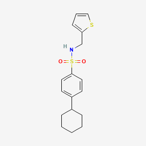 molecular formula C17H21NO2S2 B2938931 [(4-Cyclohexylphenyl)sulfonyl](2-thienylmethyl)amine CAS No. 873580-65-5