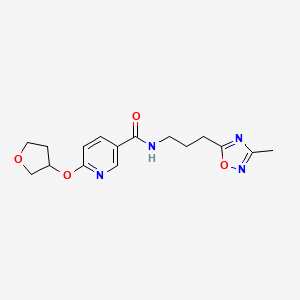N-(3-(3-methyl-1,2,4-oxadiazol-5-yl)propyl)-6-((tetrahydrofuran-3-yl)oxy)nicotinamide