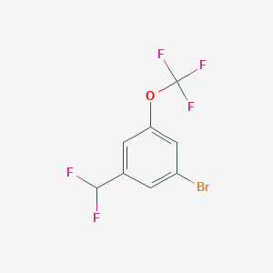 molecular formula C8H4BrF5O B2938939 1-Bromo-3-(difluoromethyl)-5-(trifluoromethoxy)benzene CAS No. 2167884-91-3