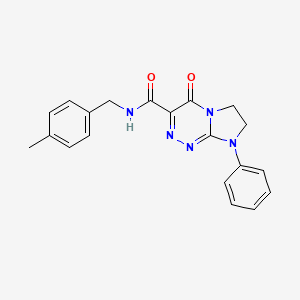 molecular formula C20H19N5O2 B2938940 N-(4-甲基苄基)-4-氧代-8-苯基-4,6,7,8-四氢咪唑并[2,1-c][1,2,4]三嗪-3-甲酰胺 CAS No. 946360-13-0