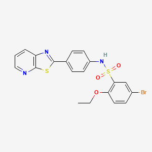 molecular formula C20H16BrN3O3S2 B2938945 5-bromo-2-ethoxy-N-(4-(thiazolo[5,4-b]pyridin-2-yl)phenyl)benzenesulfonamide CAS No. 2309345-08-0