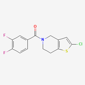 (2-Chloro-6,7-dihydro-4H-thieno[3,2-c]pyridin-5-yl)-(3,4-difluorophenyl)methanone