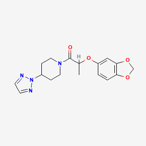 molecular formula C17H20N4O4 B2938951 1-(4-(2H-1,2,3-triazol-2-yl)piperidin-1-yl)-2-(benzo[d][1,3]dioxol-5-yloxy)propan-1-one CAS No. 2199710-37-5