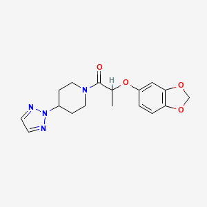 2-(2H-1,3-benzodioxol-5-yloxy)-1-[4-(2H-1,2,3-triazol-2-yl)piperidin-1-yl]propan-1-one