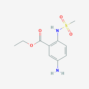 molecular formula C10H14N2O4S B2938953 Ethyl 5-amino-2-(methanesulfonamido)benzoate CAS No. 2248364-03-4